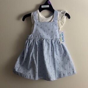 Carter's Sky Blue Kids Pinafore Dress